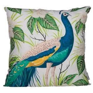 Image of Peacock Design Cushion with Insert