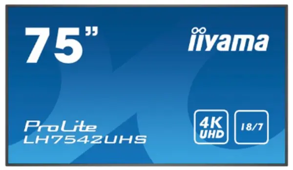 Image of iiyama PROLITE LH7542UHS-B3 Digital signage flat panel 189.2 cm...