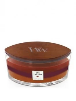 Image of Woodwick Ellipse Trilogy Candle ; Autumn Harvest