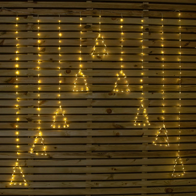 Image of 1.2m x 1.2m FlexiBrights Christmas Tree Curtain Lights with 258 Warm White LEDs