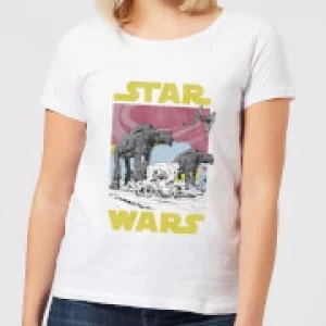 Image of Star Wars ATAT Womens T-Shirt - White - M
