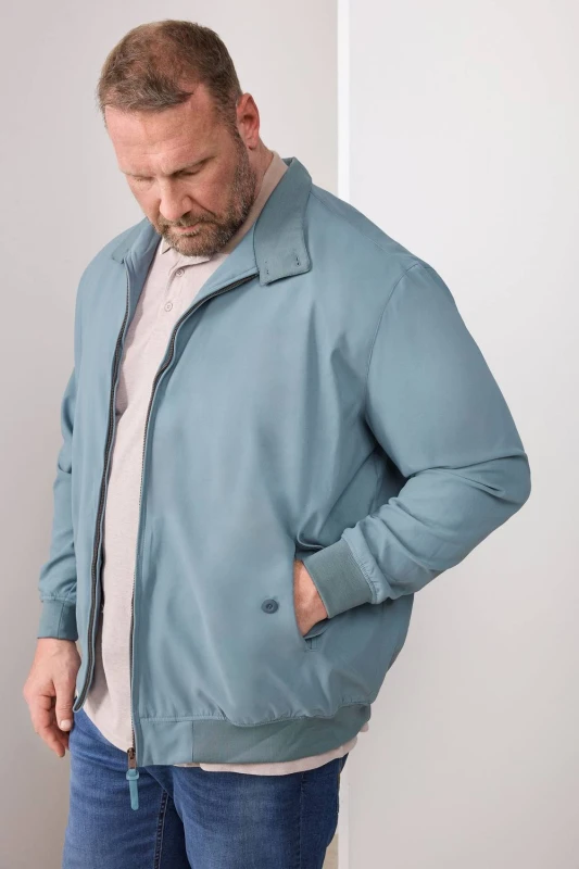 Image of BadRhino Mens Harrington Jacket in Blue Size: 3XL Blue Male 3XL