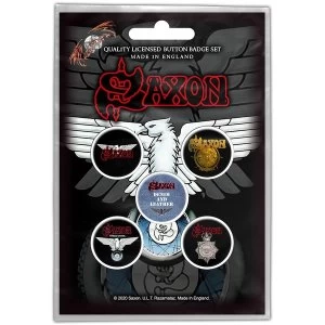 Image of Saxon - Wheels Of Steel Button Badge Pack