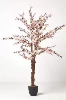 Image of Artificial Blossom Tree with Light Pink Silk Flowers - 5 Feet