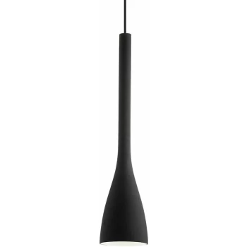 Image of Ideal Lux Lighting - Ideal Lux Flut - 1 Light Large Ceiling Pendant Black, E27