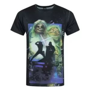 Image of Star Wars Mens Return Of The Jedi Sublimation T-Shirt (M) (Black)