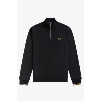 Image of Fred Perry Half Zip Top - Black