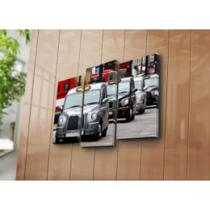 Image of 3KBPAT-15 Multicolor Decorative Canvas Painting (3 Pieces)