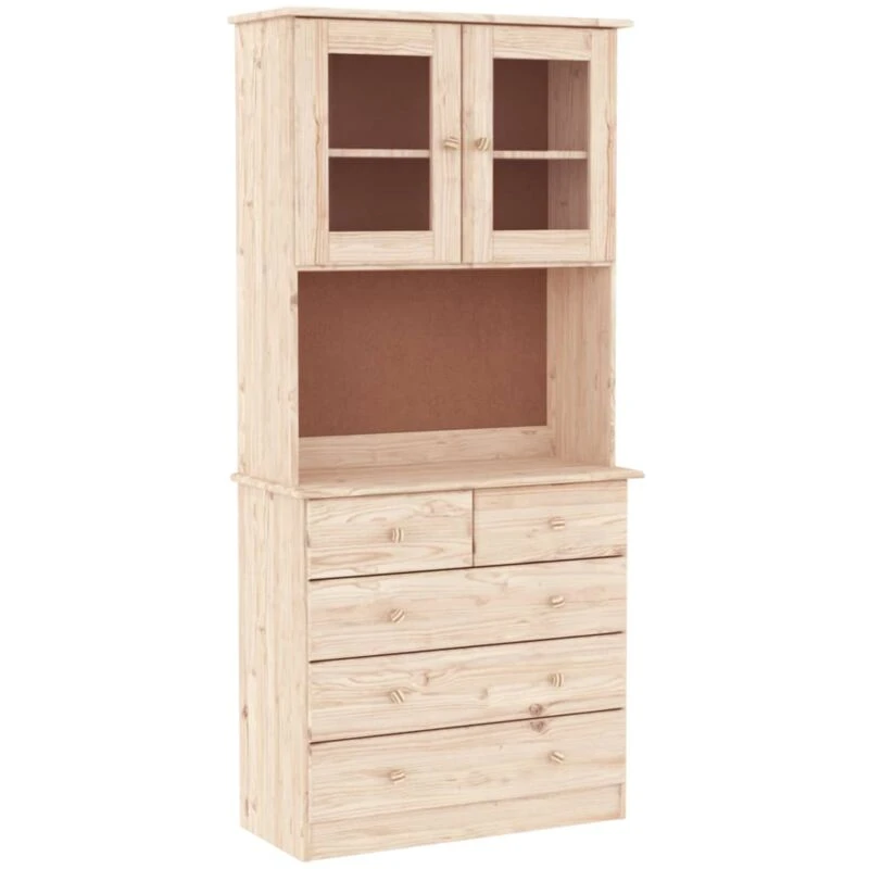 Image of VIDAXL Highboard alta 77x35x165cm Solid Wood Pine Vidaxl 3187779