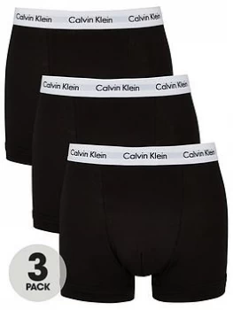 Image of Calvin Klein Core Trunks (3 Pack) - Black Size M Men