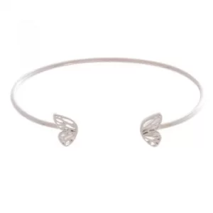 Image of Butterfly Wing Silver Bangle