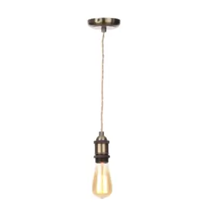 Image of Inlight Dale E27 Pendant Cord Set Antique Brass & Champagne