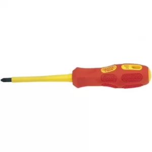 Image of Draper VDE Approved Fully Insulated PZ TYPE Screwdriver, No. 2 x 100mm (Sold Loose)