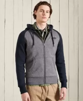 Image of Superdry Orange Label Classic Raglan Zip Hoodie