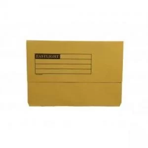 Image of ValueX Document Wallet Manilla Foolscap Half Flap 250gsm Yellow Pack