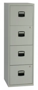 Image of Bisley A4 Personal Filing Cabinet 4 Drawer Grey