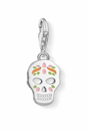 Image of Ladies Thomas Sabo Sterling Silver Charm Club Sugar Skull Charm 1436-007-21