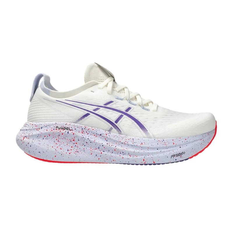 Image of Asics Gel-Nimbus 27 Tokyo White Purple AW25, Size 45 - EUR