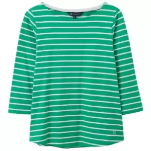 Image of Crew Clothing Womens Essential Breton Vivid Green 10