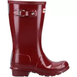 Image of Hunter Girls Original Gloss Adjustable Wellington Boots UK Size 2 (EU 34)