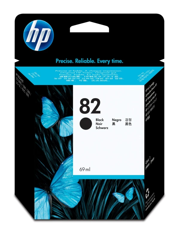 Image of HP CH565A/82 Ink cartridge black. 1.75K pages 69ml for HP DesignJet 11