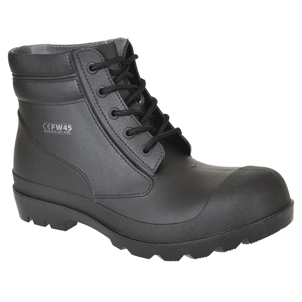 Image of Portwest FW45 Waterproof Steel Toe Cap S5 Safety Boots FW45BKR38 Colour: Black