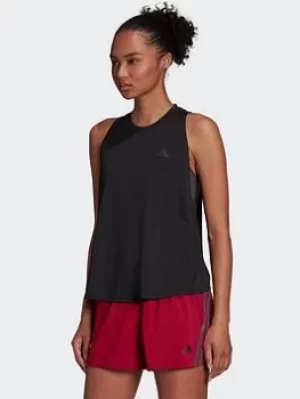 Image of adidas Run Icons Running Tank Top, Black, Size L, Women