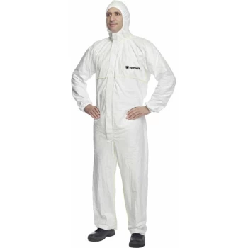 Image of White Coveralls, Type 5/6, Size M - Tuffsafe