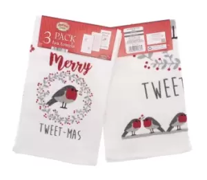 Image of Merry Tweetmas Tea Towels Set of 3