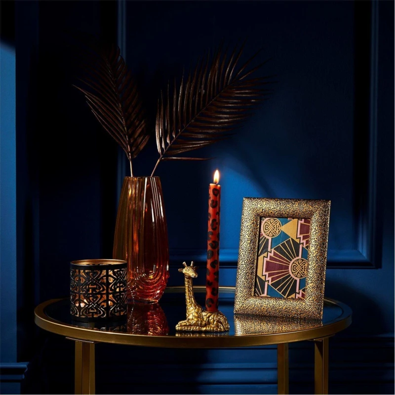 Image of Biba Biba Leopard Print Photo Frame - Gold Gold One Size