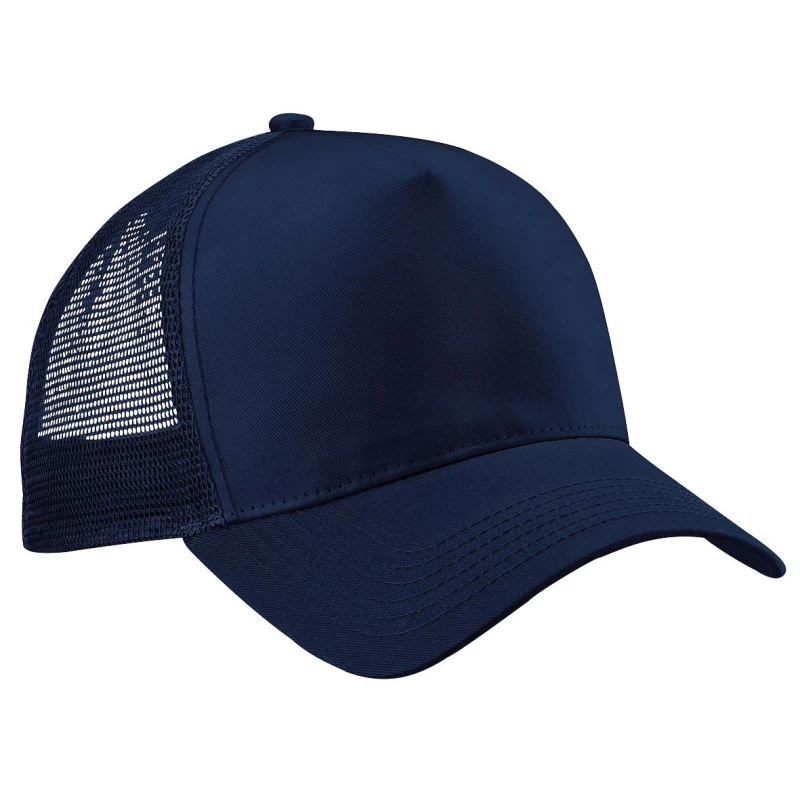 Image of Beechfield Beechfield Men Half Mesh Trucker Cap Headwear Pack of 2 in Navy Navy One Size Male 5059269086435