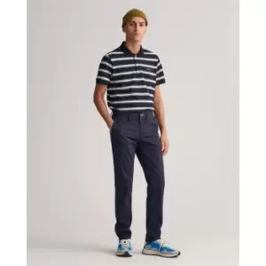 Image of Gant Slim Twill Chinos Marine 30-32 - Blue