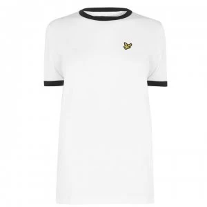 Image of Lyle and Scott Ringer T-Shirt - White/Black 626