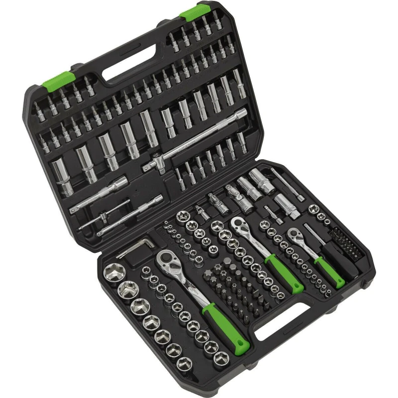 Image of Loops 171pc PREMIUM Socket / Bit & Ratchet Handle Set - 1/4" 3/8" 1/2" Drive 6 Point Multi