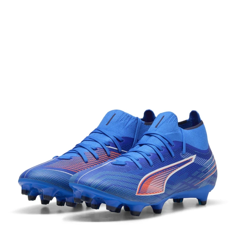 Image of Puma Ultra 5 Match+ Womens Firm Ground Football Boots Blue/White female 3 (35.5)