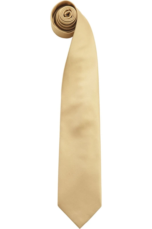 Image of Premier Premier Men “ColoursPlain Fashion Business Tie Pack of 2 in Gold Gold One Size Male 5059269153397