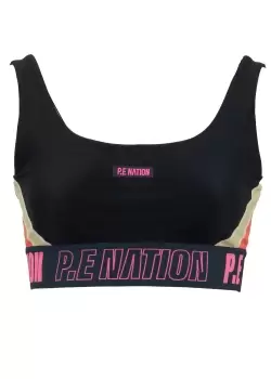 Image of P.E. Nation Womens Let Field Sports Bra In Black