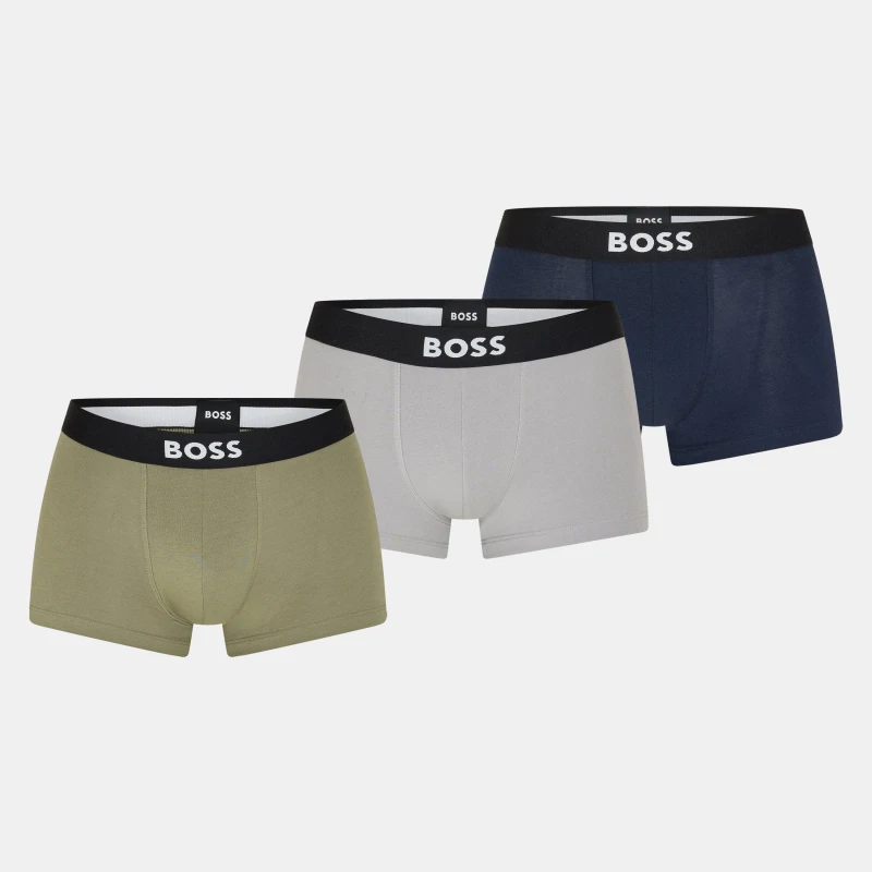Image of Boss Three-pack of logo-waistband boxer briefs Trunks Small Multi 43297870350