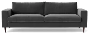 Image of Swoon Evesham Velvet 3 Seater Sofa - Granite Grey