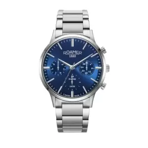 Image of Roamer 718982 41 45 70 R-line Multifunction Blue Dial Steel Bracelet Wristwatch