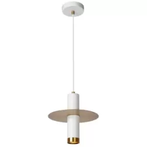 Image of Lucide SELIN - Pendant Light Bathroom - Ø6cm - 1xGU10 - IP44 - White