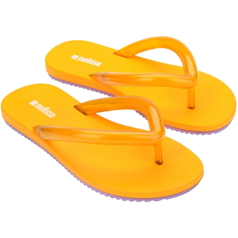 Image of Melissa Womens Airflow Flip Flops White Orange female 4 (37)