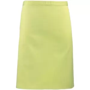 Image of Premier Ladies/Womens Mid-Length Apron (One Size) (Lime) - Lime