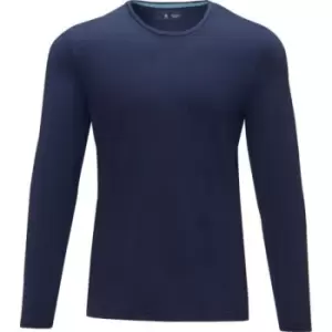 Image of Elevate Mens Ponoka Long Sleeve T-Shirt (L) (Navy)
