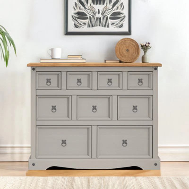 Image of MERCERS FURNITURE Corona Grey Wax Merchants Chest 5060765291100