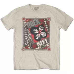 Image of KISS - Rock Revolution Unisex XX-Large T-Shirt - Sand