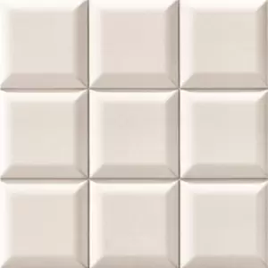 Image of White 3D Effect Wall Tile 33 x 33cm - Almo