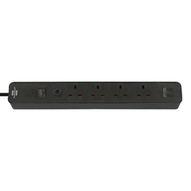 Image of Brennenstuhl Ecolor 4 Way Extension Lead With 2 USB C Ports - 1153243106