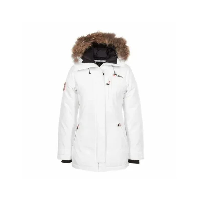 Image of Peak Mountain Parka with real fur For Her Peak Mountain Akagan Blanc Female XL