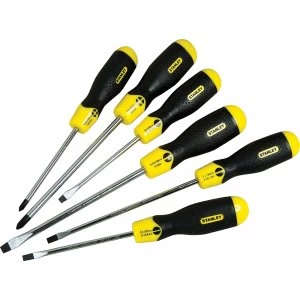 Image of Stanley 6 Piece Cushion Grip Screwdriver Set